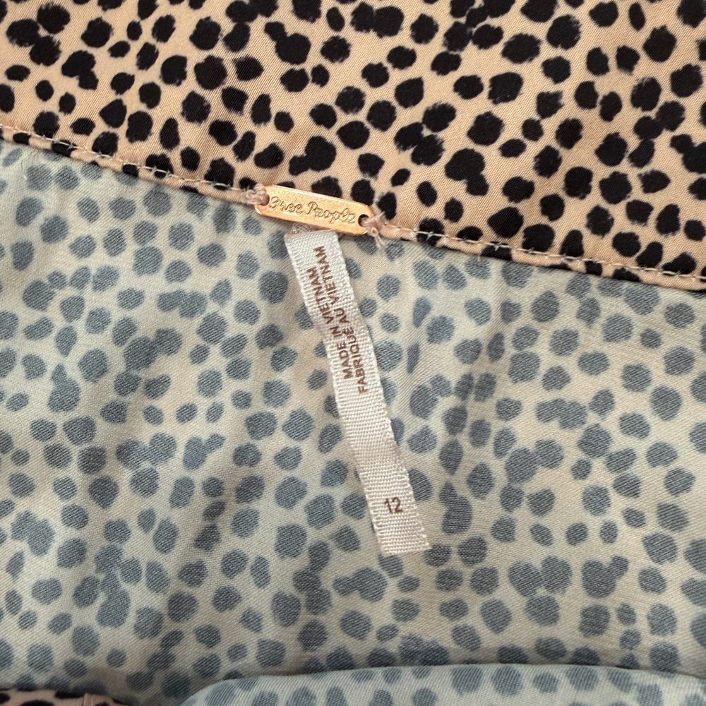 Free People Black and White Patterned A-Line Skirt - Picture 4 of 6